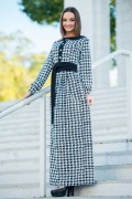 Купить весенее черно-белое платье Киев Украина